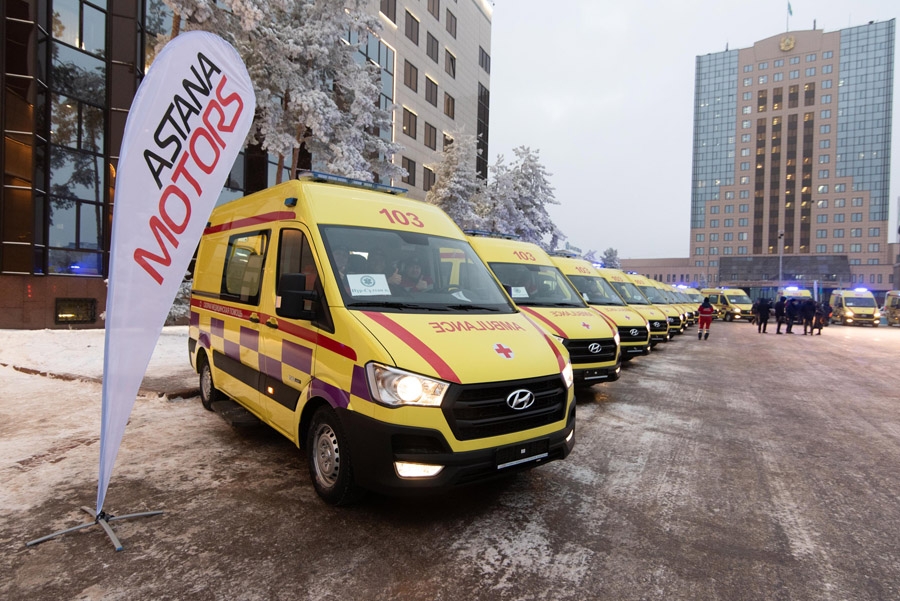 АСТАНАЛЫҚ ЖЕДЕЛ МЕДИЦИНАЛЫҚ ЖӘРДЕМ СТАНЦИЯСЫ ЖАҢА АВТОМОБИЛЬДЕРМЕН ТОЛЫҚТЫРЫЛҒАН